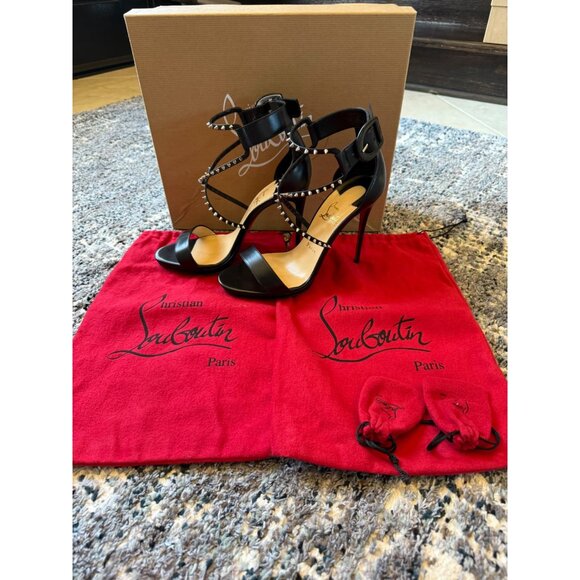 CHRISTHIAN LOUBOUTIN Choca lux 120mm leather sandals Black color - Picture 2 of 15